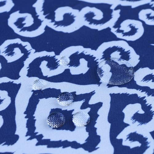 Image of EHouseHome Outdoor Indoor Tablecloth with Umbrella Hole for Oval Table,Waterproof Patio Table Cloths, Spring /Summer Table Covers with Zipper for Backyard Circular Table /BBQs /Picnic,60 x 84 inches