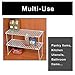 Smart Design Stacking Cabinet Shelf Rack - Extra Large 22 x 10 Inch - Steel Metal Wire - Cupboard, Plate, Dish, Counter and Pantry Organizer - Kitchen - White