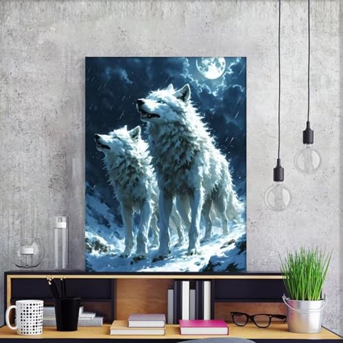 Peinture Diamant Loup 5D Kit Complet Strass I-8 - 3