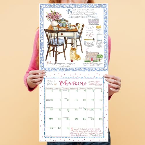 Image of TF Publishing 2026 Susan Branch Wall Calendar - Large Grids for Appointments and Scheduling - Vertical Monthly Wall Calendar 2026 with Premium Matte Paper for Home and Office Organization - 12x12in
