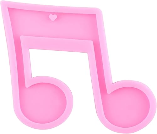 Miniatura 6 de RFGHAC Molde de llavero de silicona con forma de corazón, esmalte de uñas, moldes de silicona de resina, notas musicales, llavero de labios de tacón