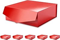 Vista 20 de 2 cajas de regalo extra grandes con tapas de 11.3 x 11.3 x 4.8 pulgadas, cajas de propuesta de padrinos de boda negras con cierre magnético