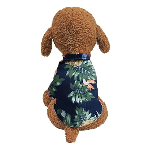 LTG 犬 アロハシャツ 犬服 南国シャツ アロハ シャツ ペットウエア スナップボタンタイプ 抜け毛防止 部屋着 ペット服 ドッグウェア NEK 7988460 (F, XS)