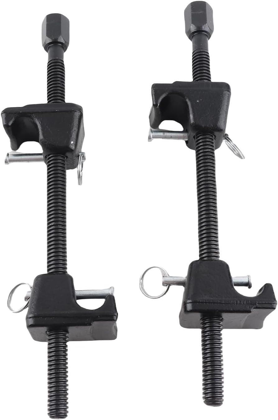 Heavy Duty 2 Pack Coil Spring Compressor Tool for Macpherson Strut Repair - CR V and CR40 Steel Construction - Adjustable Universal Strut Spring Compressor Set with Plastic