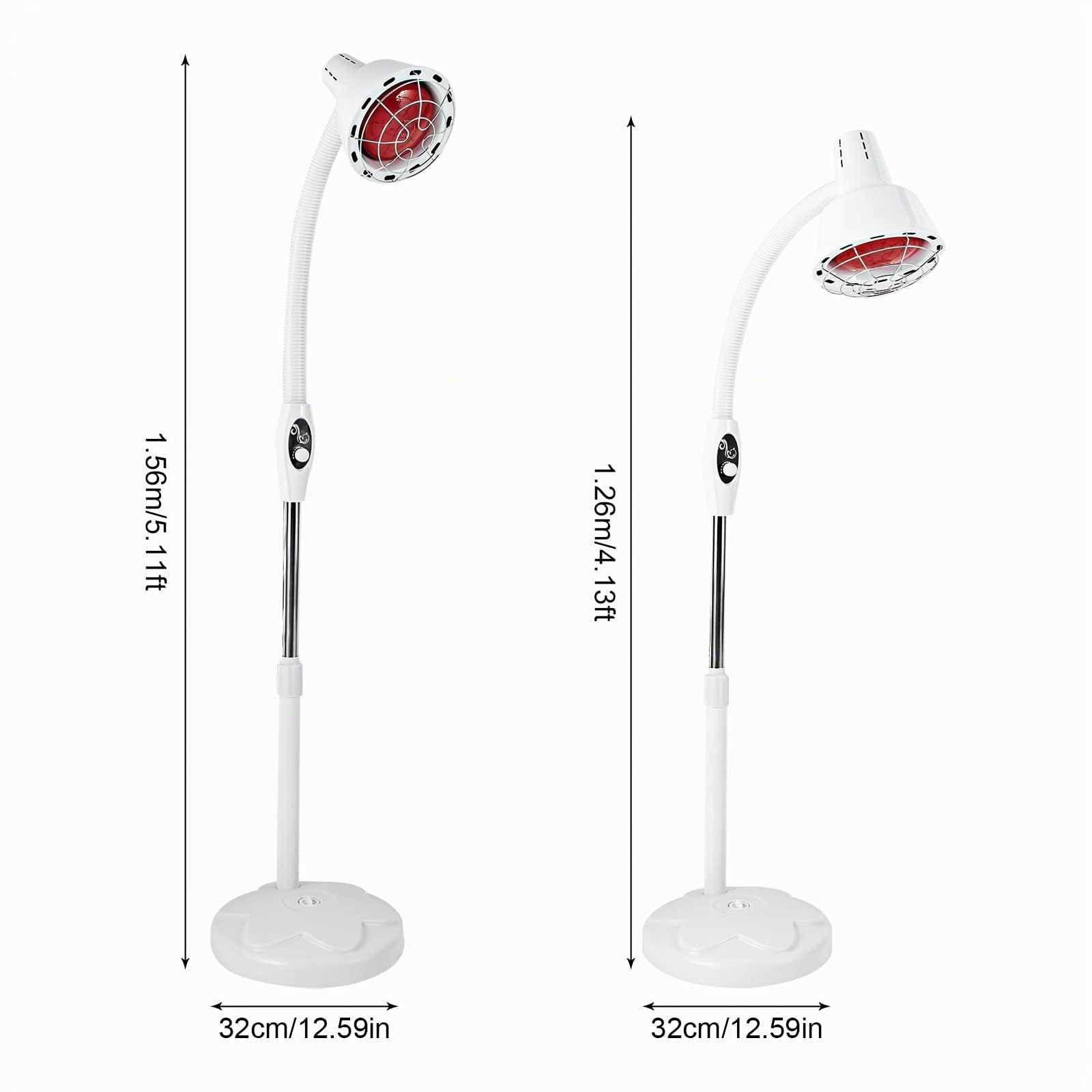 Lampada Riscaldata A Infrarossi, Radiatore A Infrarossi, Lampada Terapia, Termoterapia Curare L'infiammazione, Alleviare il Dolore Varie Aree, Promuovere Recupero Muscolare E Cicatrizzazione Piaghe