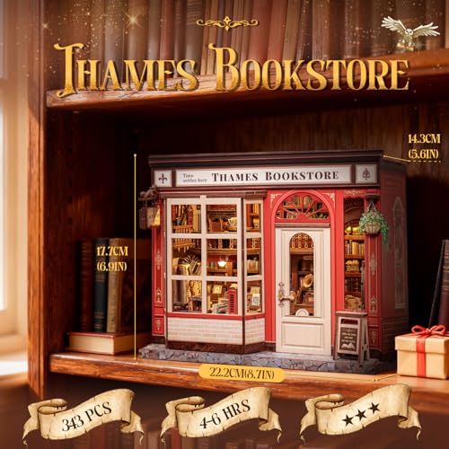CUTEBEE Thames Bookstore Book Nook Kit thumbnail 2