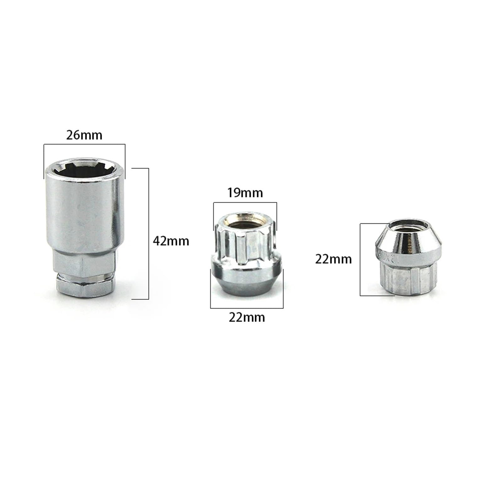 Compatibile con Toyota M12x1.5 M12X1.25 Dadi antifurto per ruote auto Dadi antifurto Dadi antifurto Accessori per auto Ricambi Auto