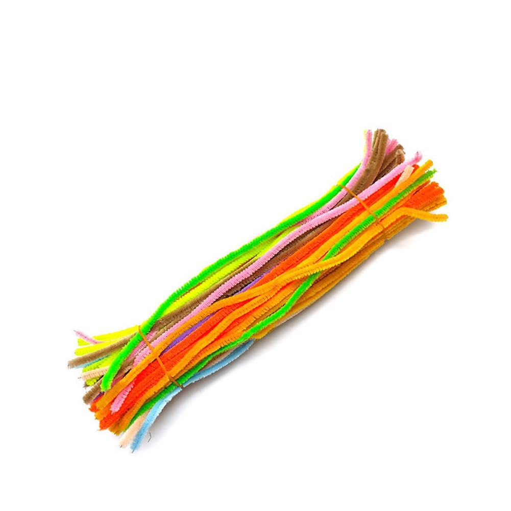 SHTGOI 100 pulitori per pipa 30 cm, colorati per pipe, filo di ciniglia, per adulti, bambini, fai da te, colore misto