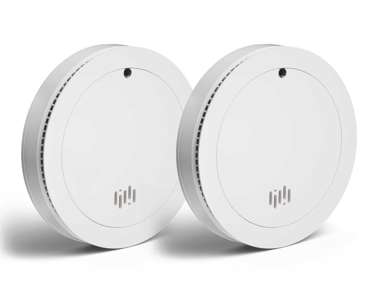 Ruan Ultrathin Smoke Alarms for Home, 10-Year Battery Smoke alarm，Easy installation Fire Alarm, Silence Button Smoke Detector, Conforms to EN 14604 Standard 2 Pack