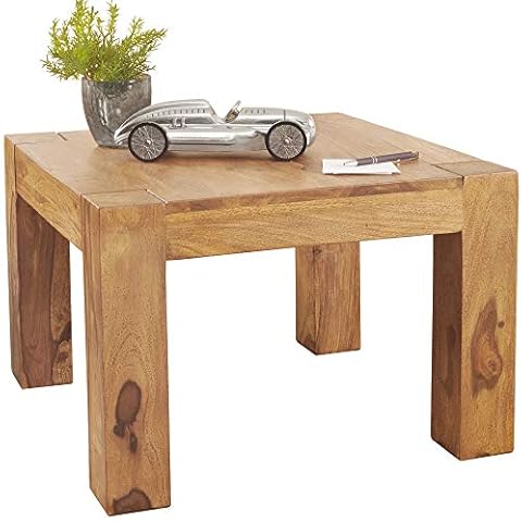 Mesa de Centro Moderna Cuadrada en Madera Maciza de Acacia Cover
