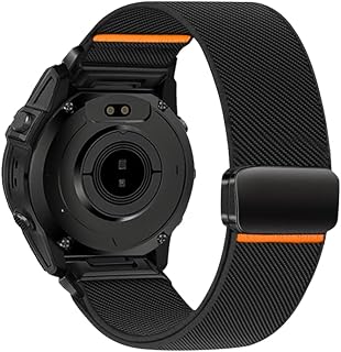 Magnetic Elastic Bands for Garmin Fenix 8 47mm Band/Fenix 6 7 5 E/5 Plus/6 7 Pro for Men,Quickfit 22mm Watch Band Stretchy...