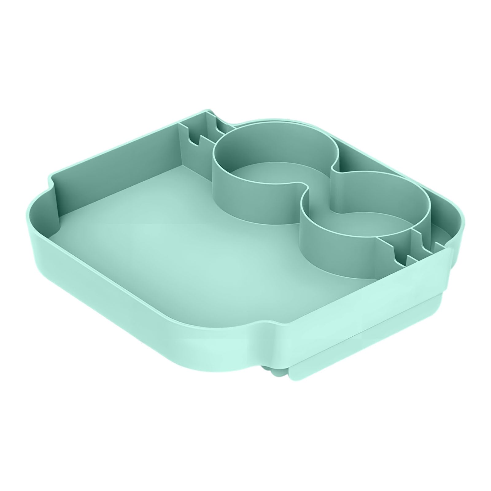 HENYGEN Coastal Gear Management Tray Featuring Specific Areas for Cutlery Glasses and Treats 24x24x5cm Sturdy ABS Sand Soiree Serving Tray