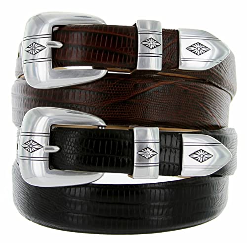 S8634 Diamond Genuine Full-Grain Cowhide Leather Dress Belt 1-1/8"(30mm) taper down to 1"(25mm) wide2