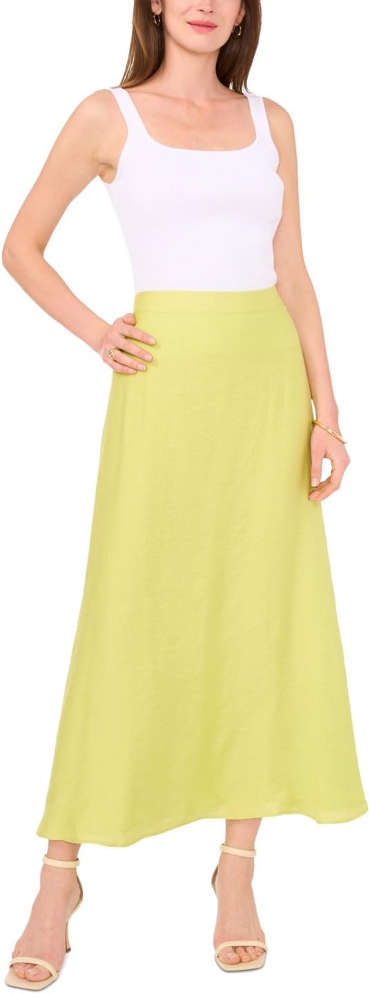 Vince Camuto A-Line Maxi Skirt, Island Lime