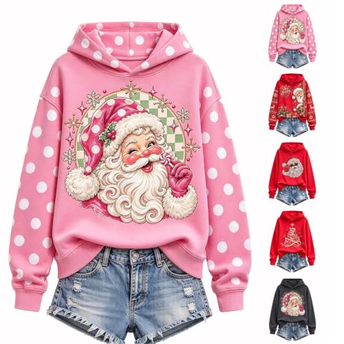 Christmas Sweatshirts for Women Oversized Casual Crew Neck Hooded Pullover - image 1