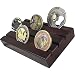 AtSKnSK Military Challenge Coin Display Holder Stand Wooden(4 Rows, Small)