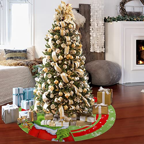 image for Ciferfor Christmas Tree Skirt 36 Inch Xmas Snowflake Tree Skirt Farmho