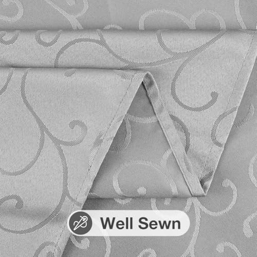 Table Cloth Rectangular 100 * 140 cm,Polyester Jacquard Tablecloth,Washable Dust-Proof Table Cover for Kitchen Dinning Indoor Decoration(Grey) - Image 3
