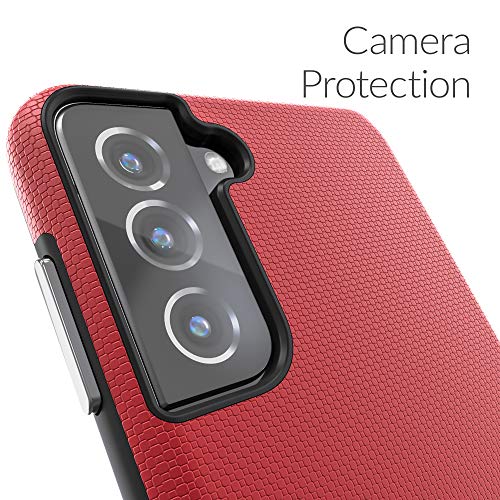Image of Crave for Galaxy S21 Plus Case, Shockproof Protection Dual Layer Case for Samsung Galaxy S21 Plus, S21+ 5G (6.7 inch) - Red