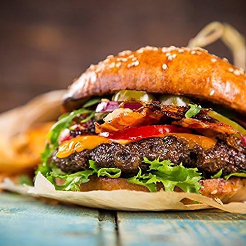 100% Grass Fed Beef Burgers - 1/4 EA Each - Package Of 60 - Delicious & Healthy Burger Patty, Protein & Omega-3 Rich Gourmet Hamburger Meat, Juicy & Ready To Cook, Classic American BBQ Choice