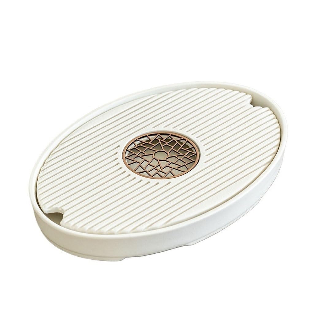 GTHTUHFD Tea Trays For Serving Stylish And Simple Household Ceramic Small Tea Tray Office Storage And Drainage Dual-Use Dry Tea Table Tray Gongfu Tea Tray