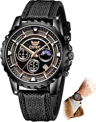 OPK Men's Luxury Watch Big Face Easy to Read Waterproof Dress Wrist Watches