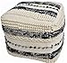 Home&Manor Wool Cotton Eugene Pouf