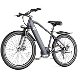 Fanesen Electric Bike for Adults, 26 Inch All Terrain Ebike with 250W Rated Motor, 36V 10.4Ah Integrated Battery, Full Suspension Mountain Electric Bicycle, 7 Speed Gear, Smart LCD Screen