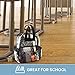 Clear Backpack Security Approved - Reinforced Straps & Front Accessory Pocket - Perfect for School Bookbag, Sporting Events