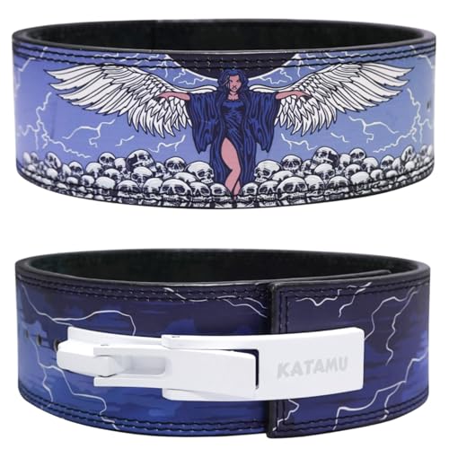Katamu Premium Leather Lever Weightlifting Belt – Secure Steel Lever,