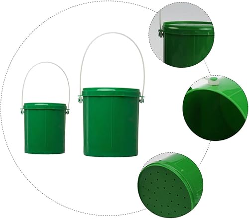 Miniatura 6 de BESPORTBLE 2 unids gusano cubo de gusano cubo de cebo de pesca cubo de pesca accesorios de aparejos de pesca señuelos cubo señuelos contenedor