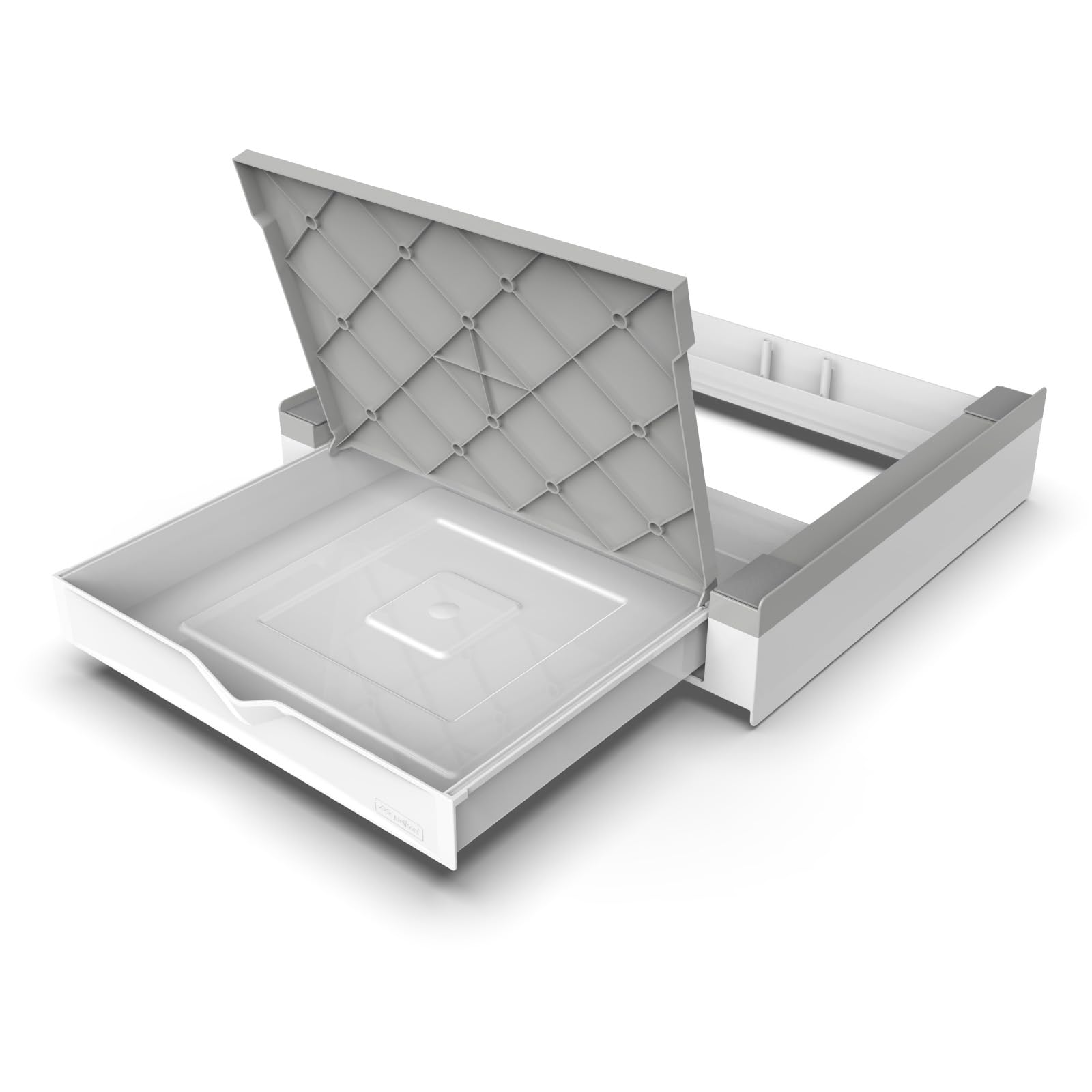 MeliconiTorre Duo 2-in-1 Washing Machine Dryer Overlay Kit, Universal, Safe, Durable, Preassembled, Space-Saving, with Shelf and Container, Made in Italy