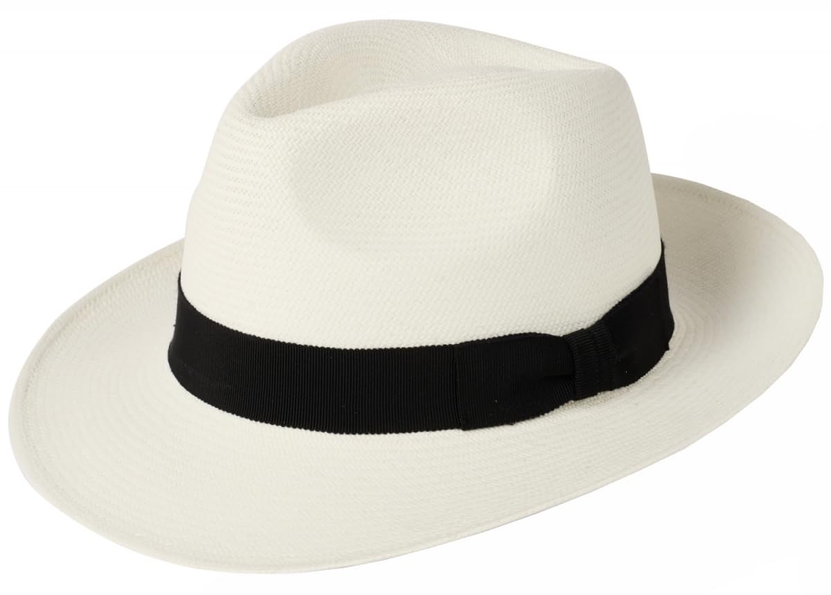 Failsworth Superfine Panama Fedora Hat - Bleach, XL (61cm)