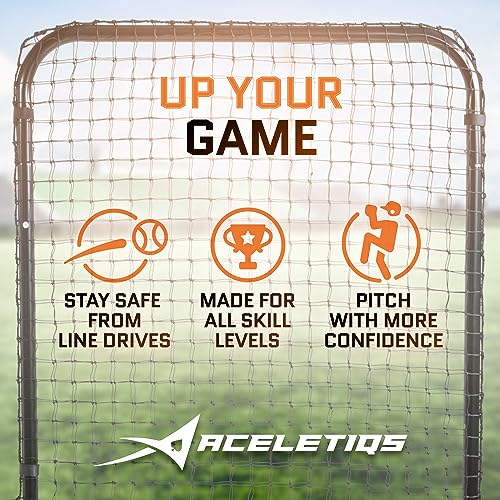 Baseball Net for Batting Cage | 7 x 4 Feet Pitching Screen Softball Pitching Net Baseball Pitching Net Body Protector for Back Drive Lines Beisbol
