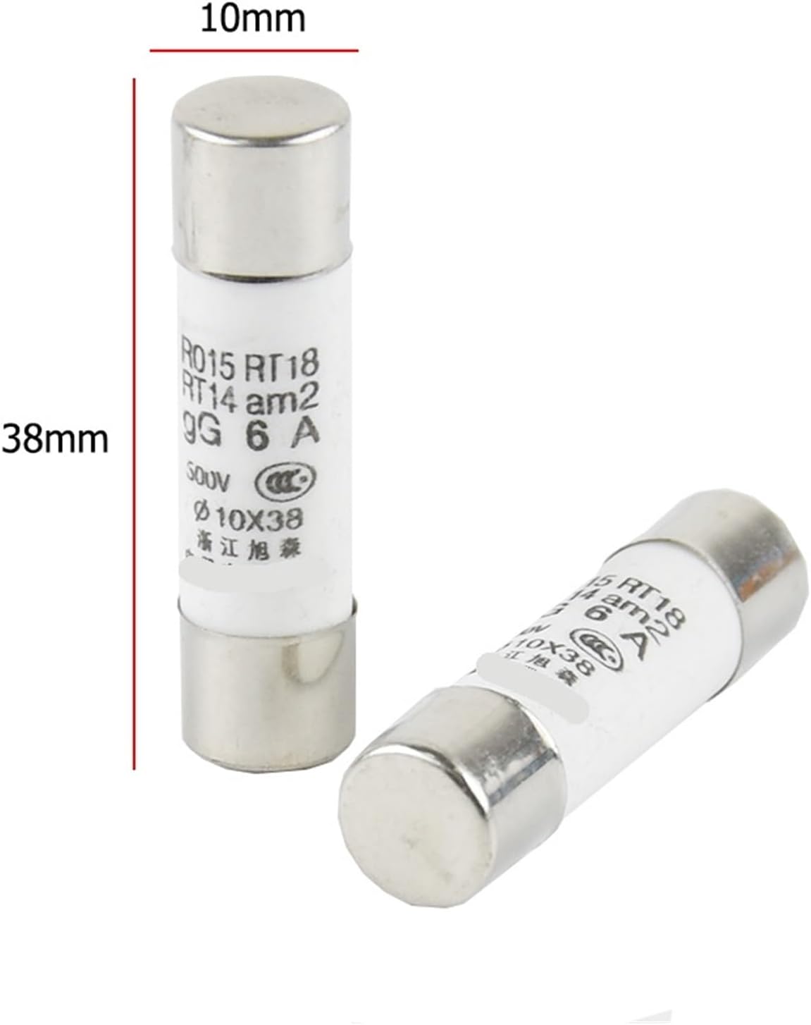 Eaton 管ヒューズ 25A 10 x 38mm 600V ac (速断型) KTK-R-25 | RS セラミックカートリッジチューブヒューズ， 10個パックまたは20個パック サーマルカットオフセラミックヒューズ 10x38mm 38