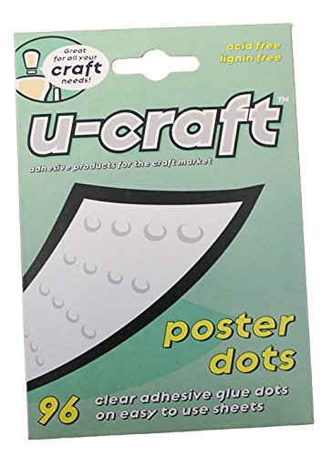 U-Craft14mm Poster Glue Adhesive Dots 96 per pack removable peelable 201054