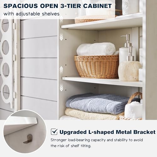72-Tall-Bathroom-Storage-Cabinet-Farmhouse-Storage-Cabinet-with-2-Drawers-Adjustable-Shelves-Barn-Door-Cabinet-for-Bathroom-Living-Room-Kitchen-Off-White 72 Tall Bathroom Storage Cabinet Farmhouse Storage Cabinet with 2 Drawers Adjustable Shelves Barn Door Cabinet for Bathroom Living Room Kitchen Off White