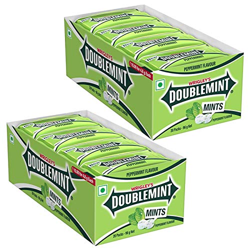 Doublemint Peppermint Flavour Thin Mints, 4.8 grams (Pack of 40)