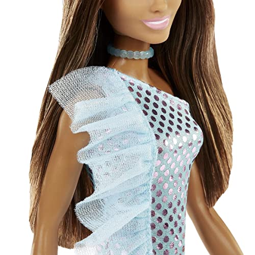 Barbie con vestido verde de lunares miniatura 2