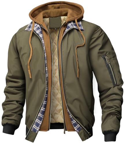 MEDUOLA Sudadera Cremallera Hombre Cremallera Doble con Capucha