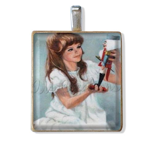 Classic Nutcracker Ballet Designs Game Piece Tile Pendants - BUY 2 or MORE, GET 1 FREE NECKLACE (Clara)