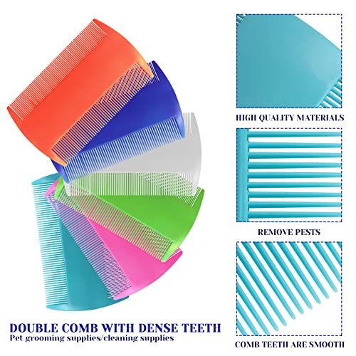 Blmhtwo 12 Pieces Flea Comb, Dog Flea Comb Flea Comb For Cat With Double-Side Design Multi-Colored Pp Materials Sturdy Reusable Lightweight Flexible Lice Comb For Kitten Puppies #TOP2