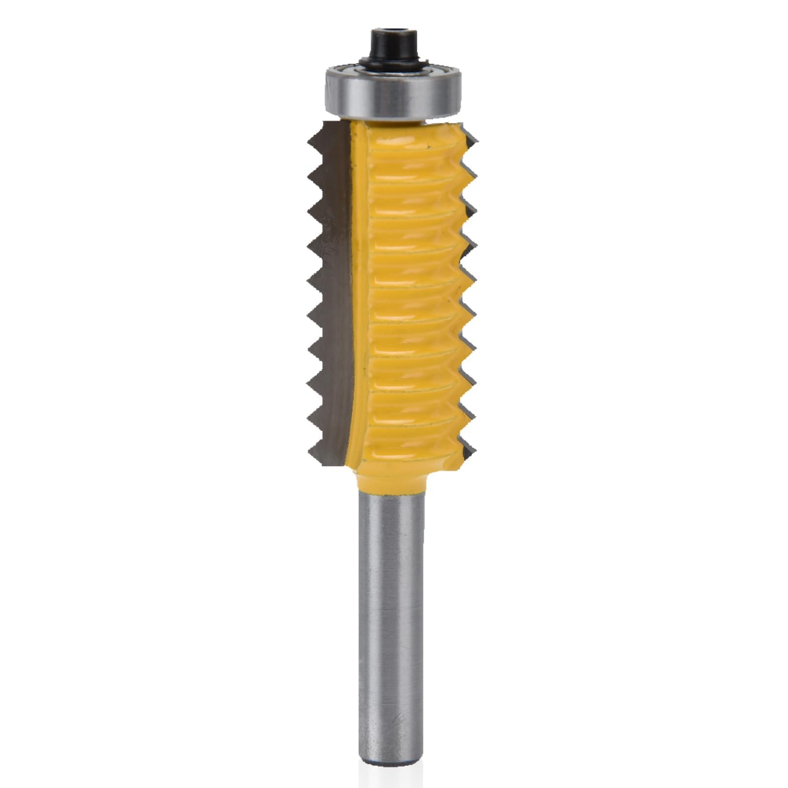 Finger Joint Router Bit, 8 * 41mm V Joint Router Bits Reversible Finger Joint Glue Milling Cutter Device V Tenoning Machine Bearing Finger Joint Router Bits for Woodworking