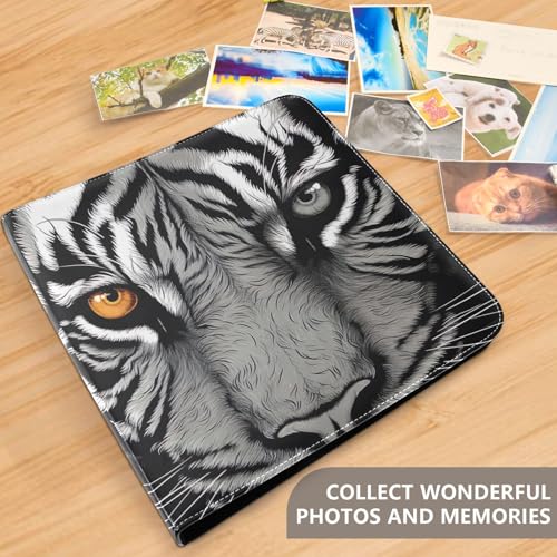 Álbum de Fotos Autoadhesivo Manual Staring Tiger Eyes con Anillas de 3 Argollas 40 Páginas 8x10 para Memorias miniatura 5