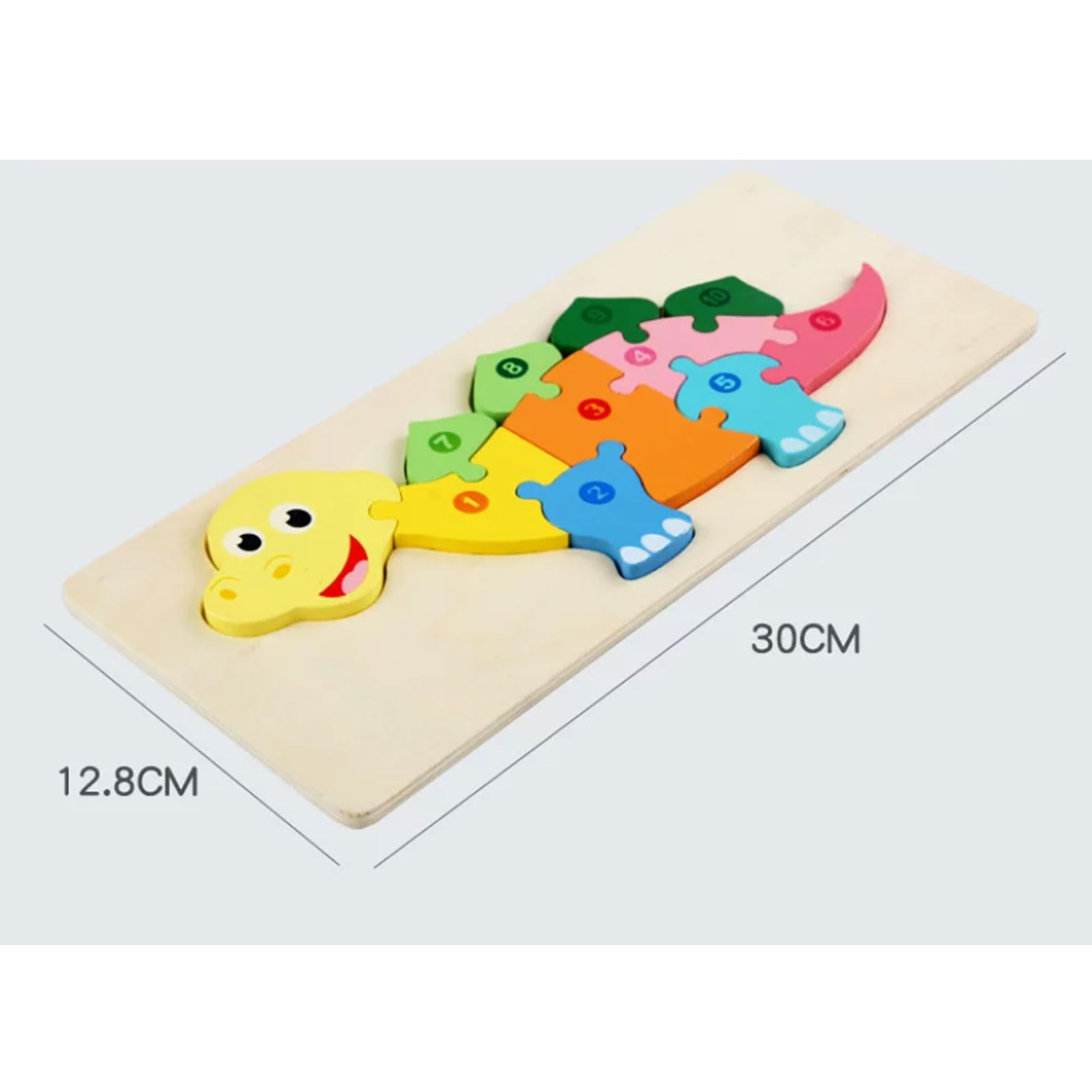 Puzzle 3D in Legno Montessori di Animali e Personaggi | Blocchi Educativi Precoce, Puzzle Giocattoli a Figure di Cartone con Dinosauro, Giraffa, Scimmia, Coniglio, Essere Umano