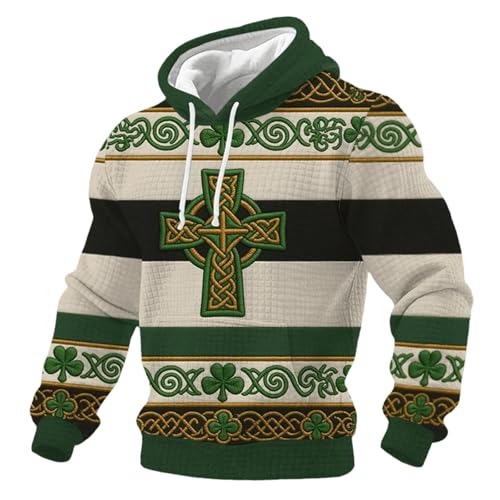 Sweat à capuche décontracté vert pour le confort quotidien des hommes