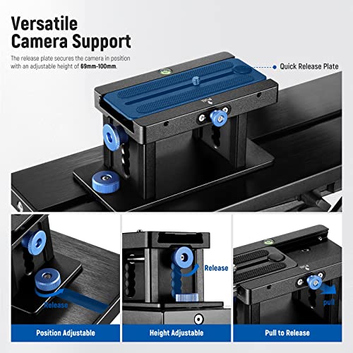 Neewer Teleprompter X17 With Rt-110 Remote & App Control (Bluetooth Connection Via Neewer Teleprompter App), 17" No Assembly Compatible With Ipad Android Tablet/Camera/Camcorder, Max Load 44.1Ib/20Kg #TOP5