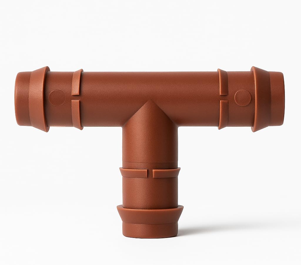 1/2" Barbed fittings .600" ID (17 mm)(10 Pack)(Brown) (ADAPTER TEE)