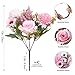 Dremisland Artificial Flowers Like Real Artificial Bouquet 2 Packs Silk Artificial Roses Bouquet with Daisy Chrysanthemum Pink Flowers for Valentines Day Centerpiece Table Wedding Party Decor