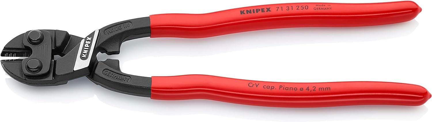 Knipex CoBolt XL Coupe-boulons compact gainées en plastique 250 mm, 71 31 250